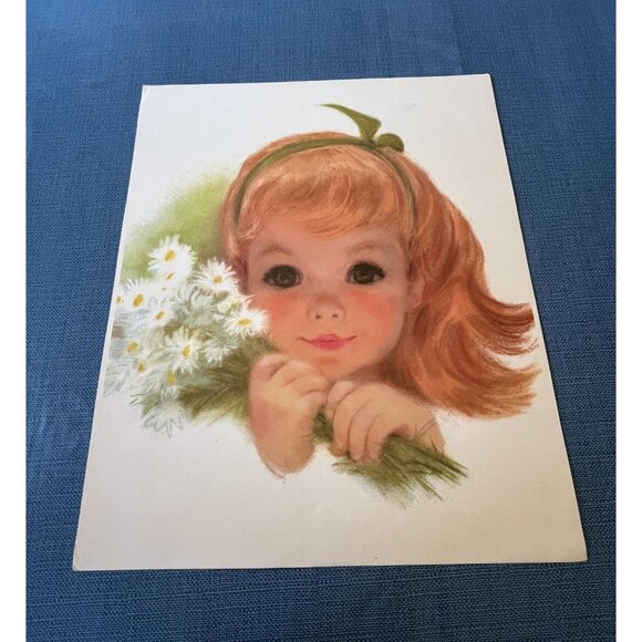 Vintage Set of 5 American Baby Girl Art Prints Northern Paper Mills 1960 - Picture 13 of 16